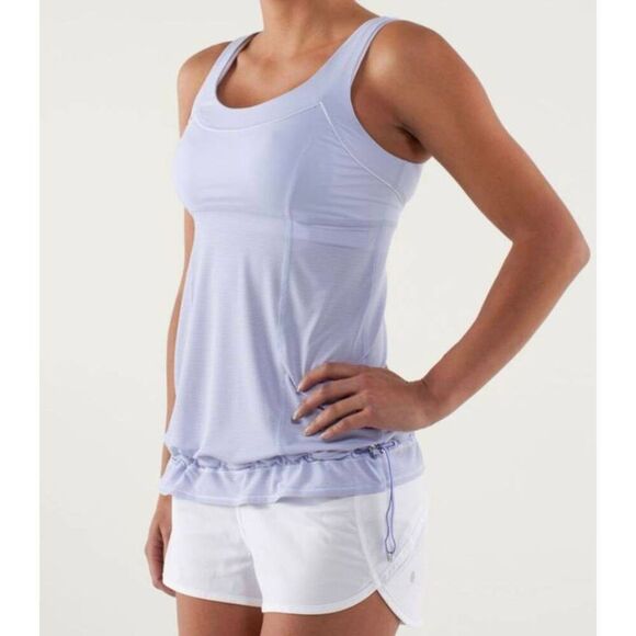 LULULEMON ATHLETICA Run: Ta Ta Topper in Cool Breeze Size 8 - Picture 3 of 5